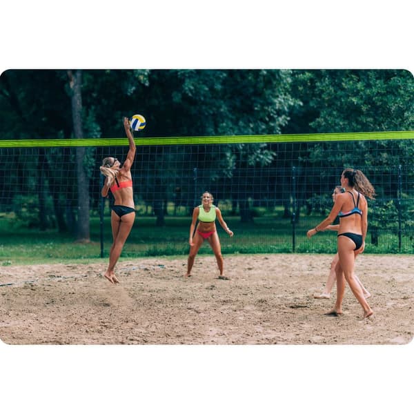 Net og stativ til volleyball og badminton, 570 cm