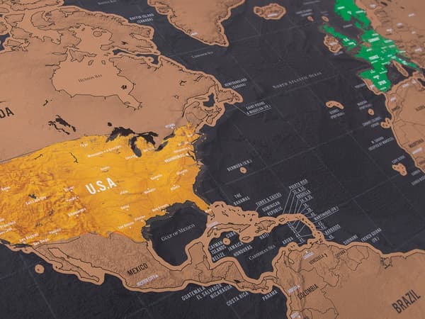 Scratch Map Deluxe Version - Skrapbar Karta multifärg