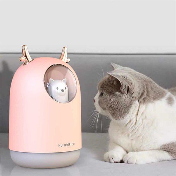 Luftfugter med Dyrefigur, 30 cl - Lyserød Pink