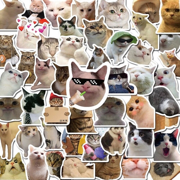 Klistermärken Katter - 50 st multifärg