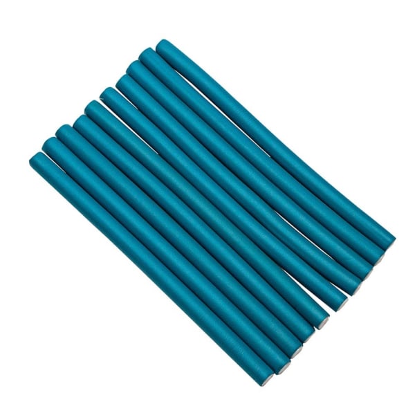 10x Fleksible Hårspiraler - 4.5 cm Blue