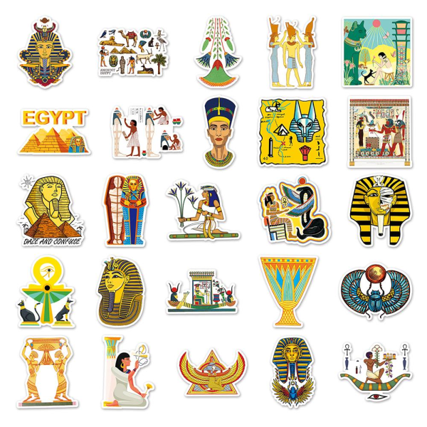 Klistermærker - Antikken Egypten - 50 stk Multicolor