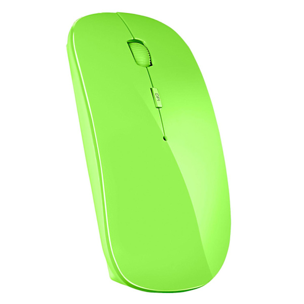 2.4 GHz Trådlös Mus - Super Thin Design - Grön Grön