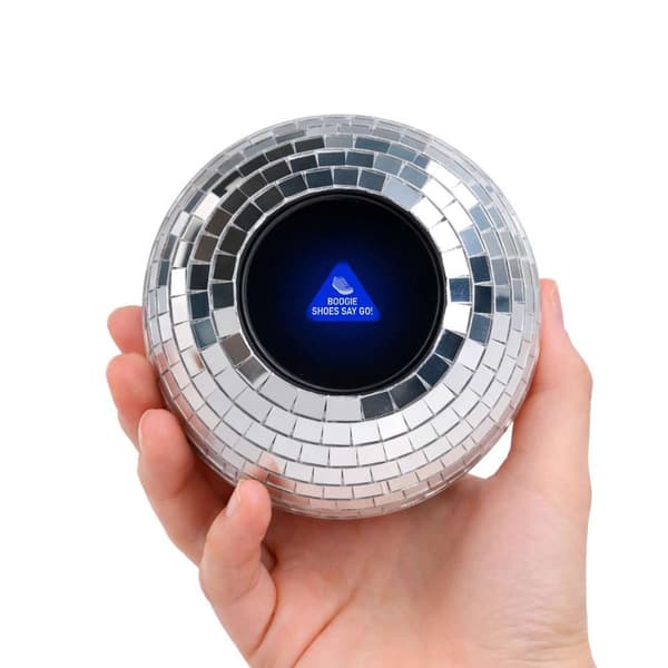 Disco Decision Maker Ball, 20 Retro Svar, ABS Glas
