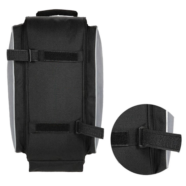 Musta pyörälaukku refleksillä - 13 l Black