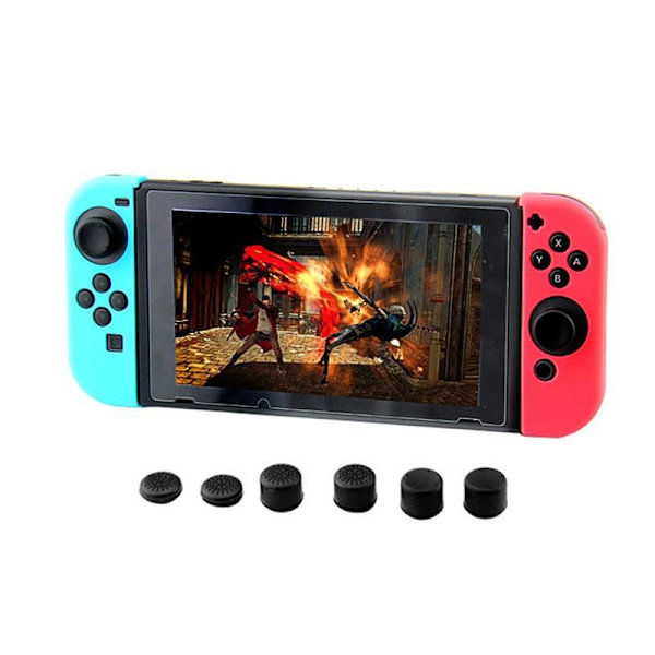 8x Silikonhattar för Nintendo Switch Svart