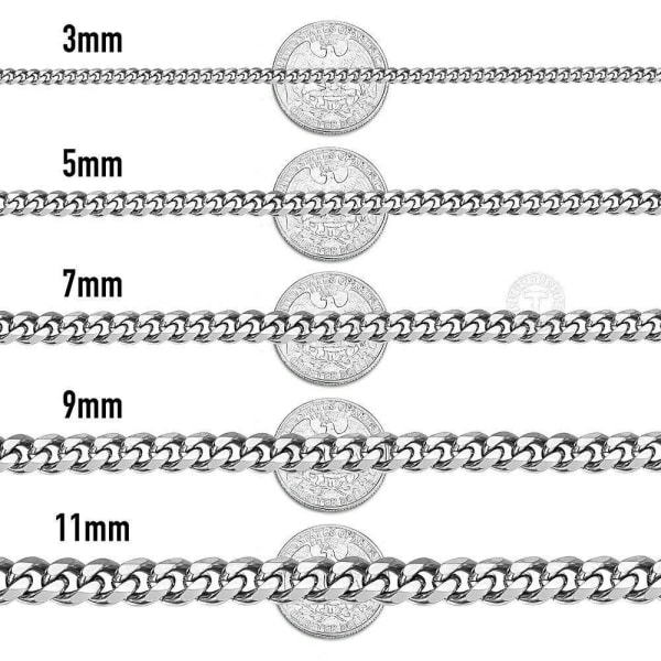 Kæde halskæde - sølv - 45 cm Silver