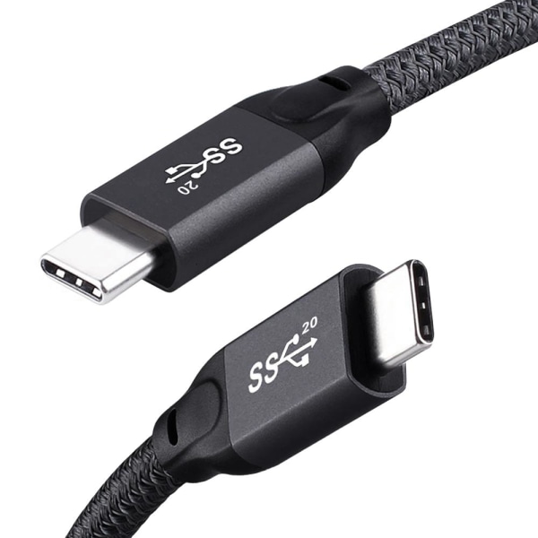 Kabel med Dobbelt USB-C 3.2-stik Grey
