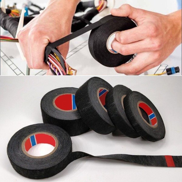 Kabeltape - 15 m - sort Black