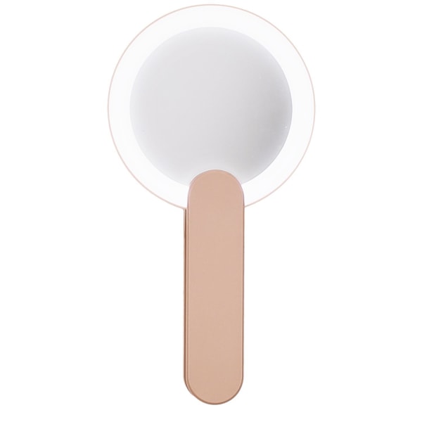 Lommespejl med LED-belysning - USB Pink gold