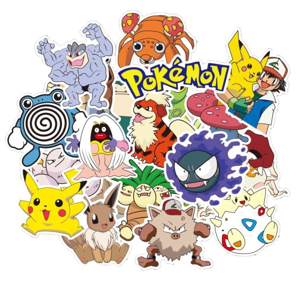 Klistermärken, 80 pack - Pokémon multifärg
