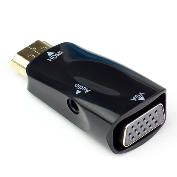 HDMI til VGA med Audio Input - Mini Black