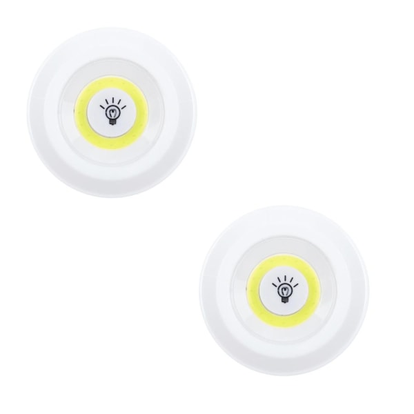 2x Cob Led-Valot Kaukosäätimellä White