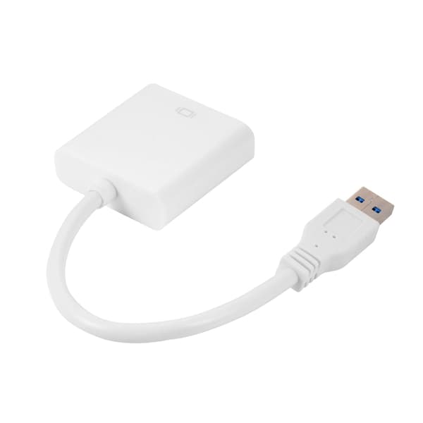 USB 3.0 til VGA Adapter - Hvid White