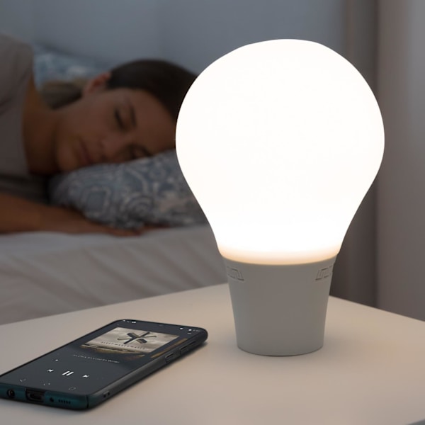 LED-lamppu Kaiuttimella - Silikoni White