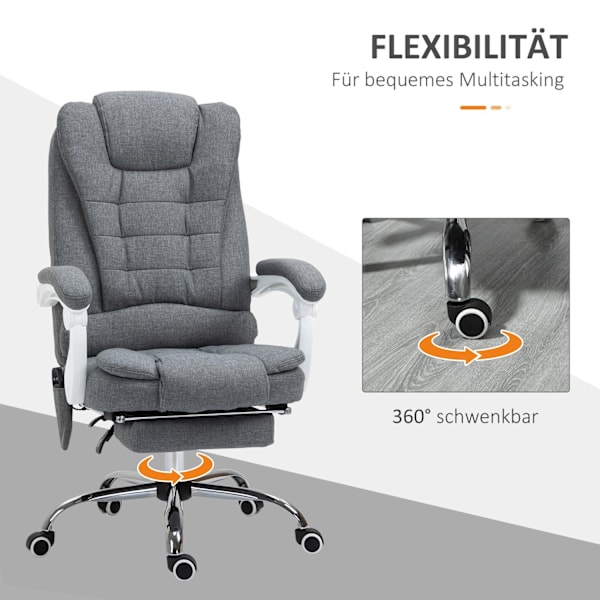 Ergonominen työtuoli hieronnalla ja lämmityksellä