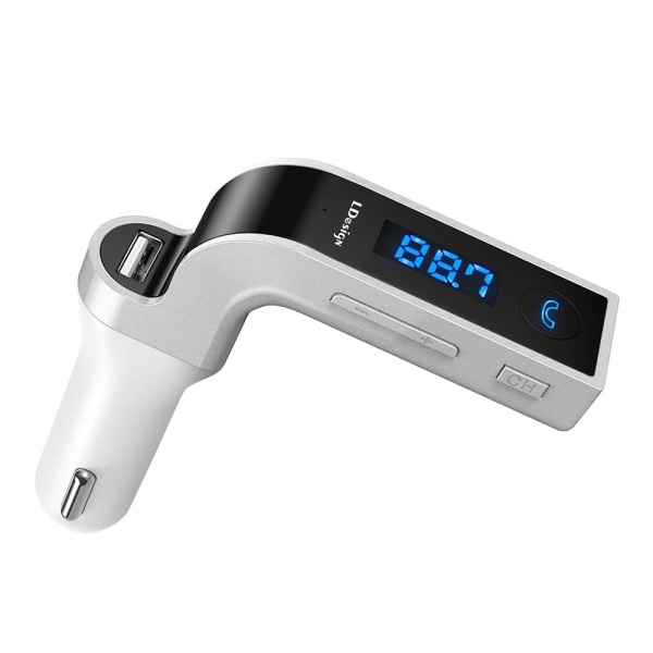 FM-sändare med Bluetooth Anslutning 4-in-1, Silver Silver