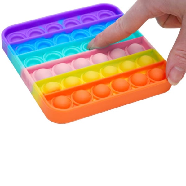 Pop It, Fidget Toy med Bobler - Firkantet Multicolor