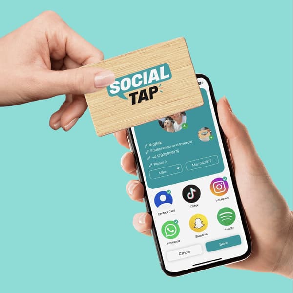 Visitkort med NFC-teknologi - Bambu multifärg