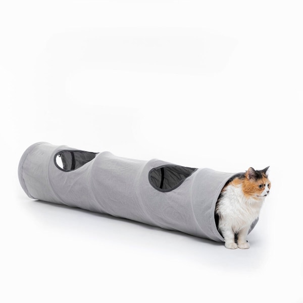 Rolig Tunnel för Katt - Hopfällbar grå