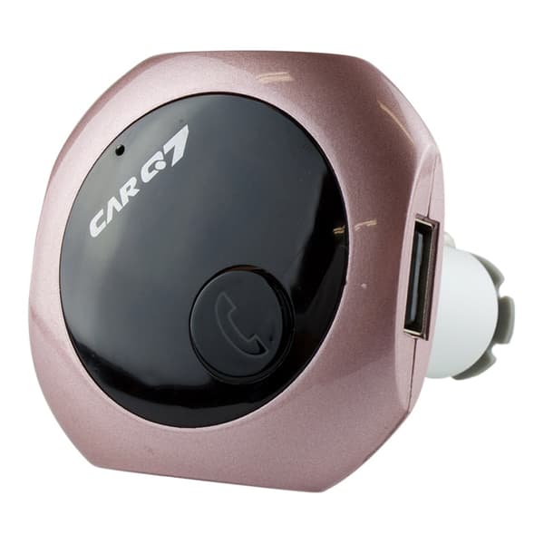 FM-lähetin Bluetoothilla autoon - Vaaleanpunainen Pink