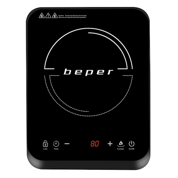 Induktionsplade, sort - 2000 W Black