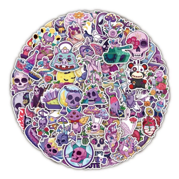 Klistermærker - Halloween - 100 stk Multicolor