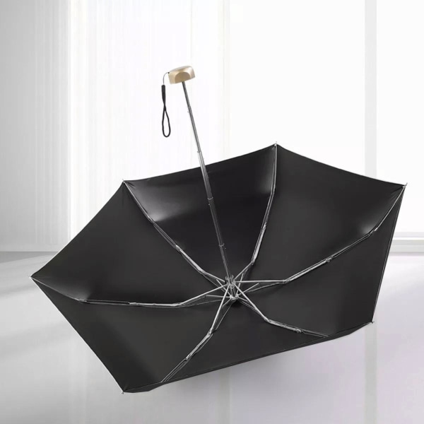 Mini sateenvarjo UV-suojalla - Musta Black