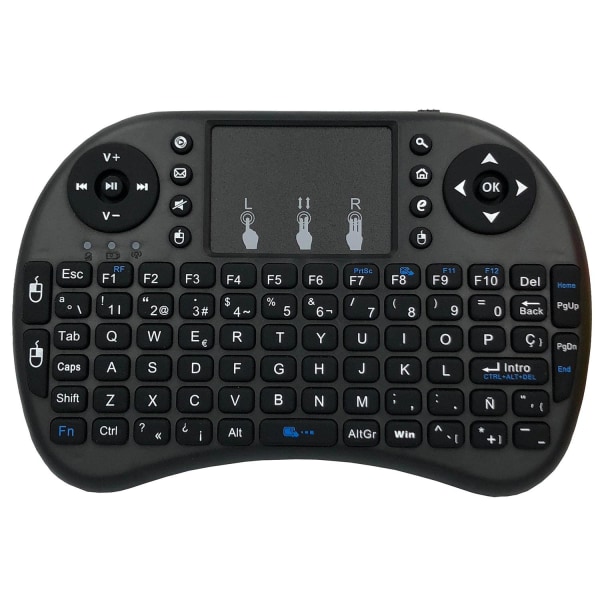Trådløst Mini Tastatur - QWERTY (Sort) Black