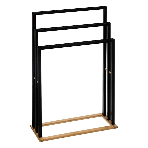 Håndklædebøjler - bambus - sort Black
