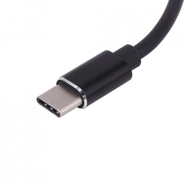 USB-C Adapter / Splitter USB-C & AUX port Svart