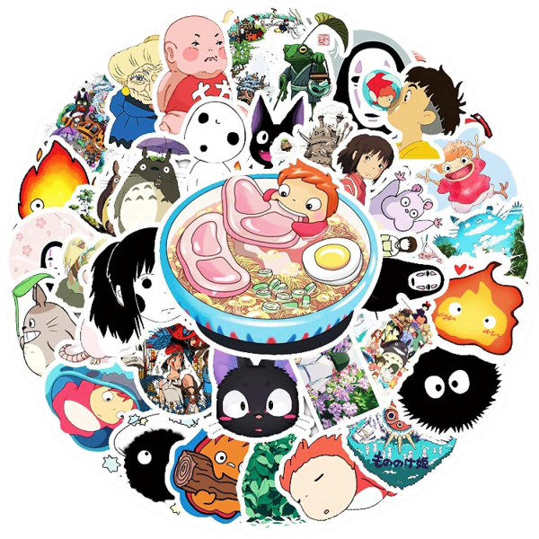 100x Klistermärken - Japansk Anime multifärg