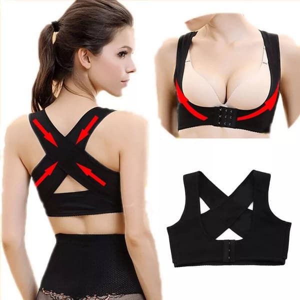 Ryggstöd / Posture Support för kvinnor - Svart Svart one size