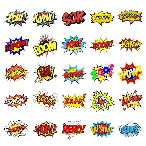 50x Tarrat ja Siirtokuvat - VSCO Comic Multicolor | Fyndiq