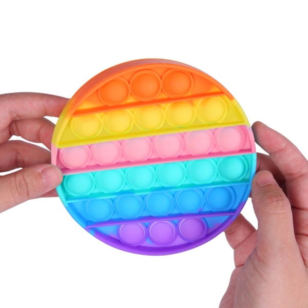 Pop It, Fidget Toy med Bubblor - Rund multifärg