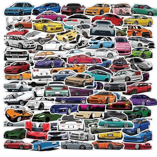 50x Klistermærker og Dekaler - VSCO Cars Multicolor