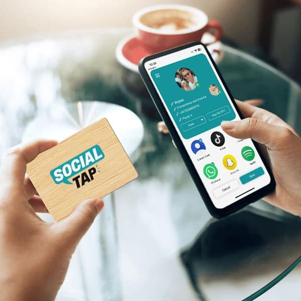 Visitkort med NFC-teknologi - Bambu multifärg