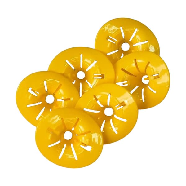 6x Ampiaisansat Muovipulloille Yellow