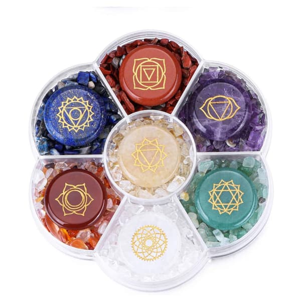 Sæt med helbredende sten - 6 stk Multicolor