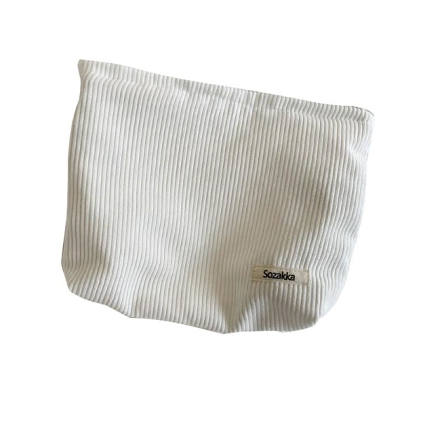 Makeup taske - manchester stof - hvid White