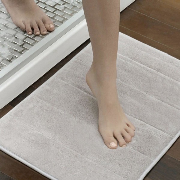 Kylpyhuonematto Memory Foam Grey