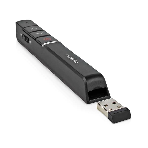 Præsentør | Laser pointer rækkevidde op til: 100 m | Trådløs rækkevidde op til: 30 m | Sort