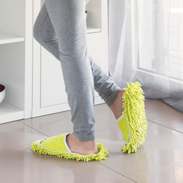 Mopptofflor för Vuxna - Gul Gul one size