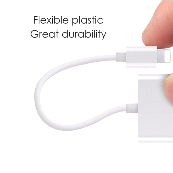 Splitter kompatibel med Apple - 2x Lightning White