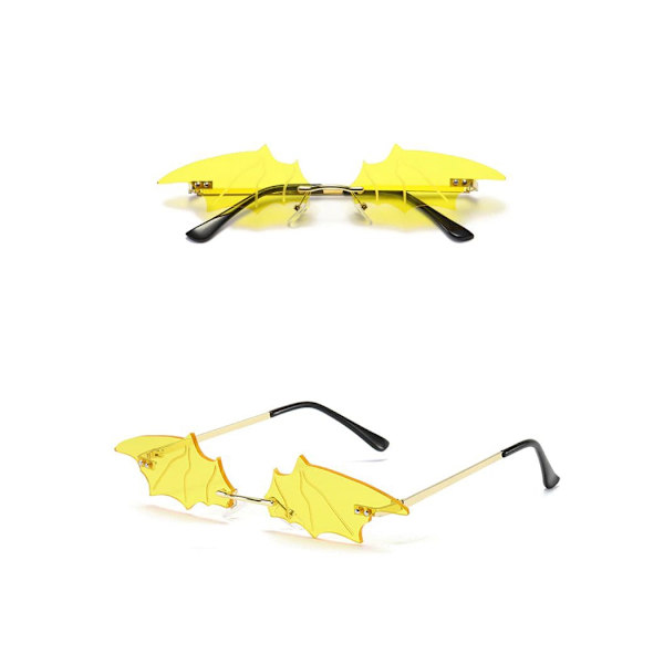 Aurinkolasit ilman kehystä - lepakot Yellow