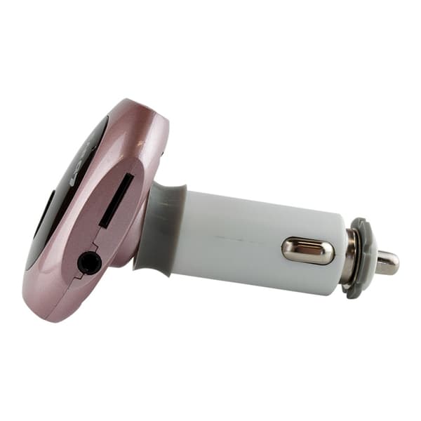 FM-lähetin Bluetoothilla autoon - Vaaleanpunainen Pink