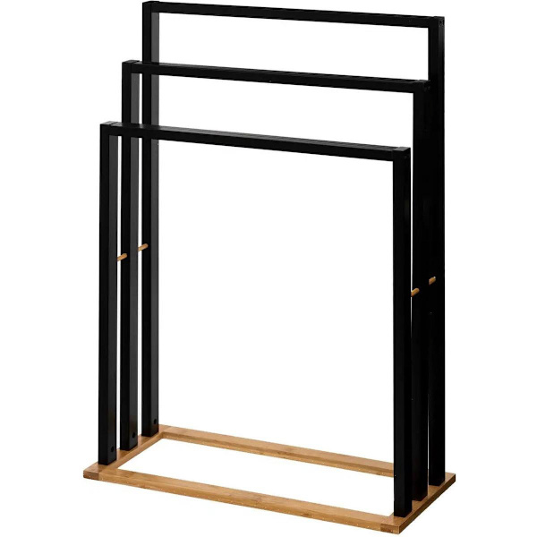 Håndklædebøjler - bambus - sort Black
