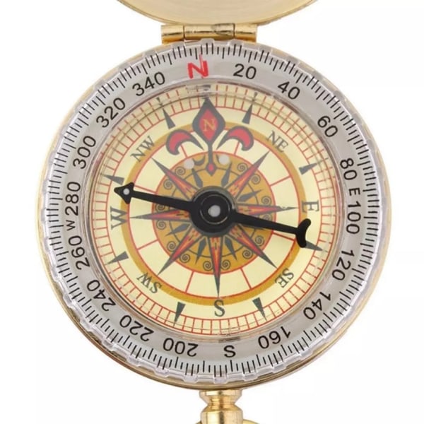 Klassisk Kompas i messing Gold