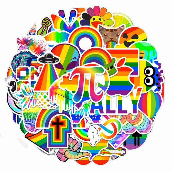 50x Klistermärken och Dekaler - VSCO Pride multifärg