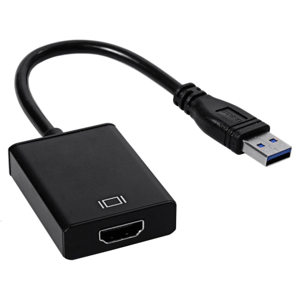 USB 3.0 til HDMI Adapter - Sort Black